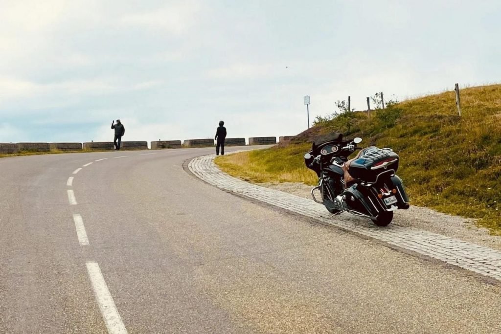 indian bike in the mountains