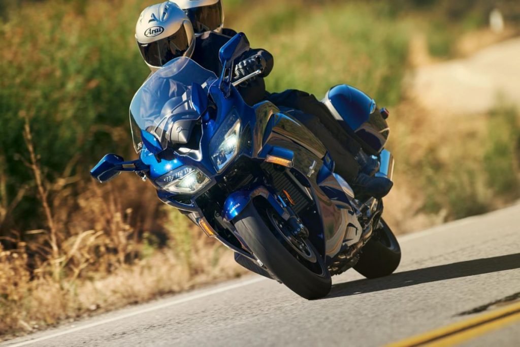 rider and pillion on yamaha fjr1300