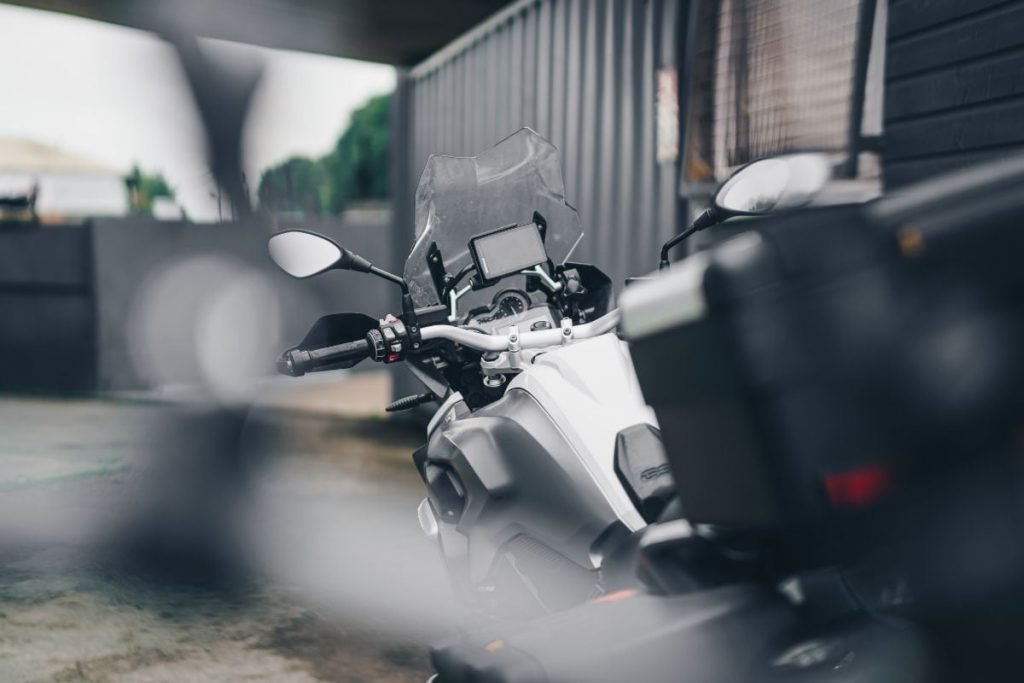 top box on motorbike - equipment needed on a motorcycle tour