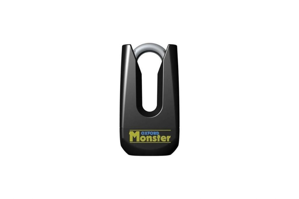 motorbike disc lock - equipment needed on a motorcycle tour