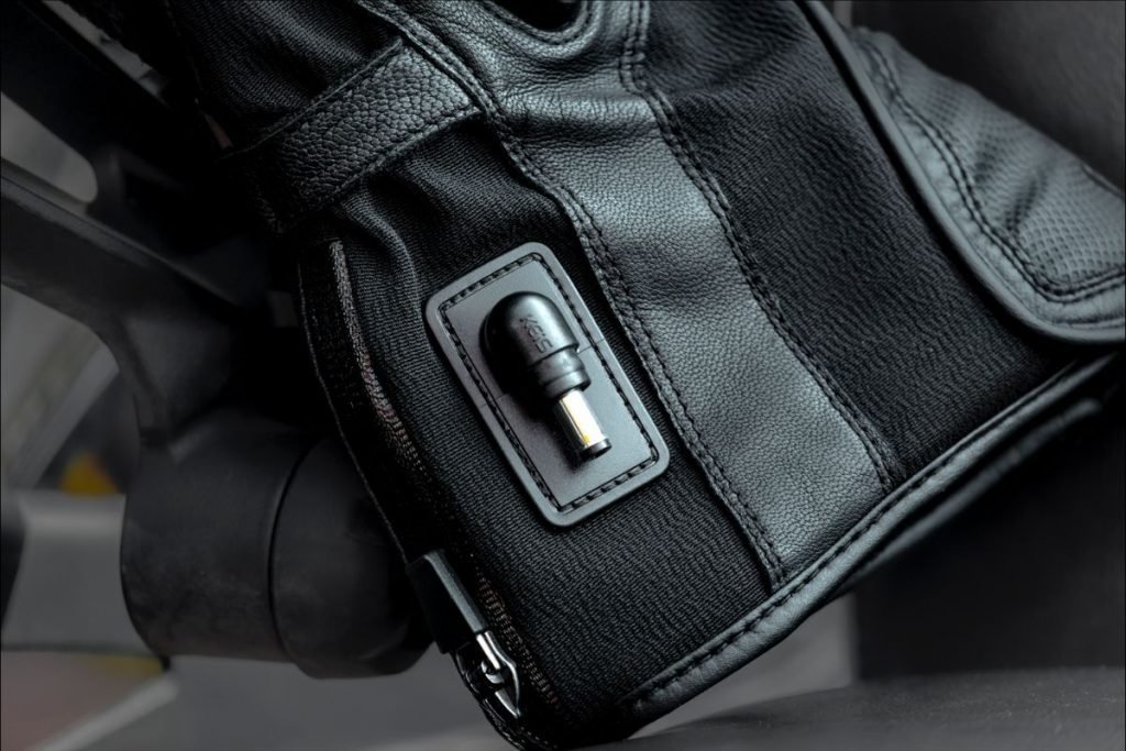 power connector and construction riding glove