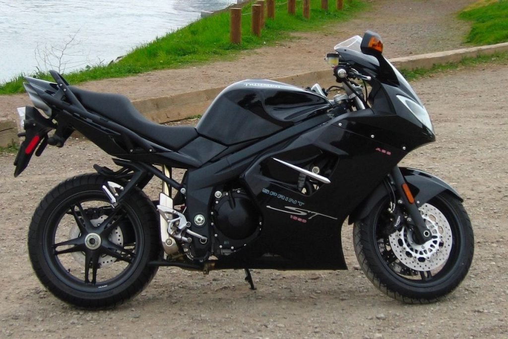 touring motorbike on gravel