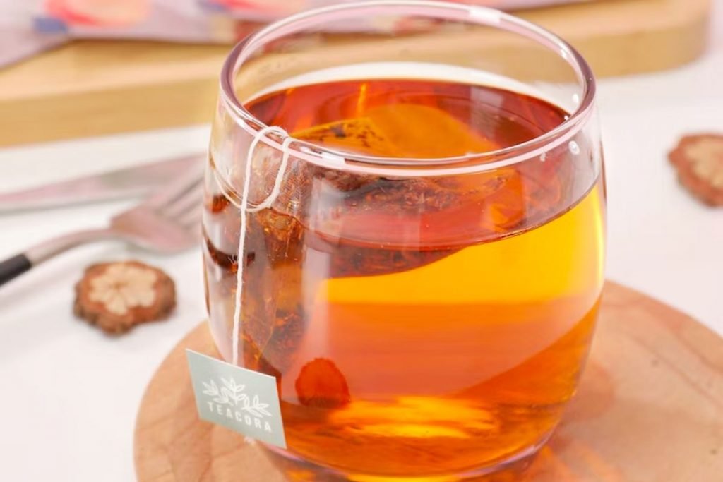 tea in glass cup