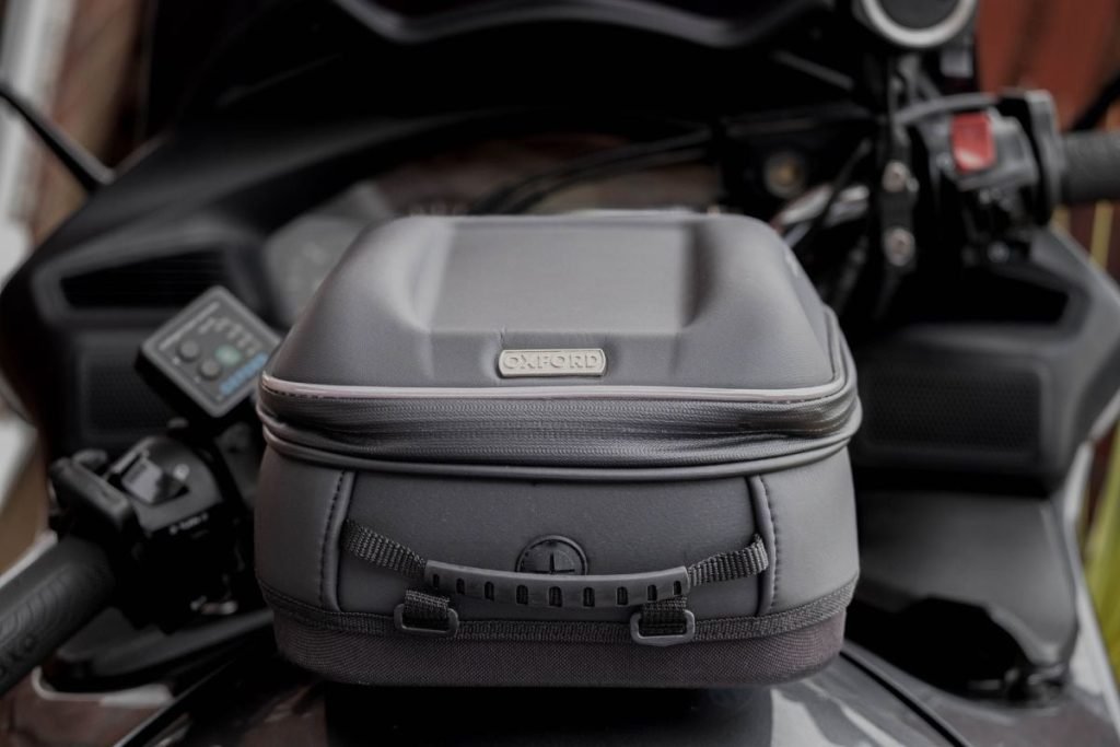 motorcycle and luggage