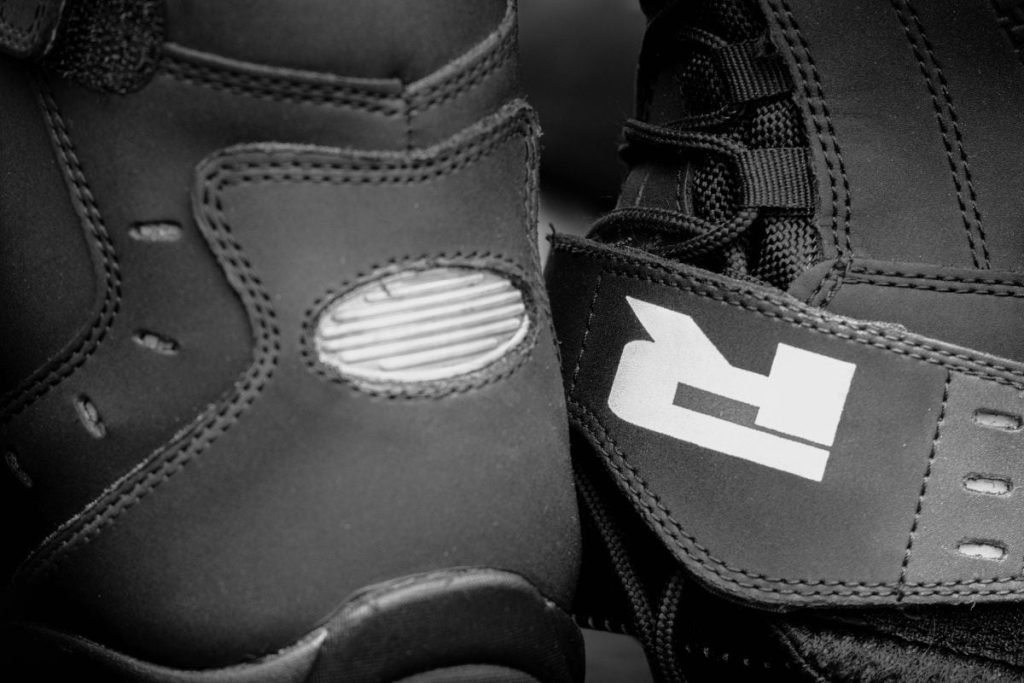 Richa Slick Waterproof Motorcycle Boots - reflective areas sole and closure