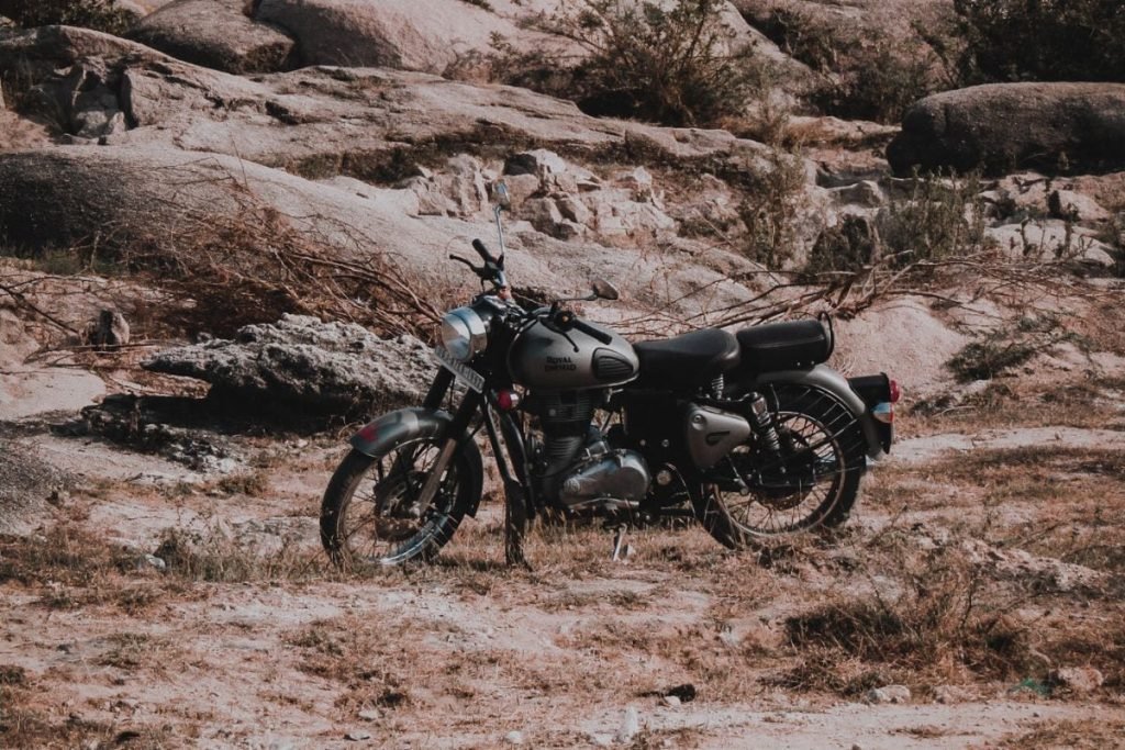 vintage motorbike off-road