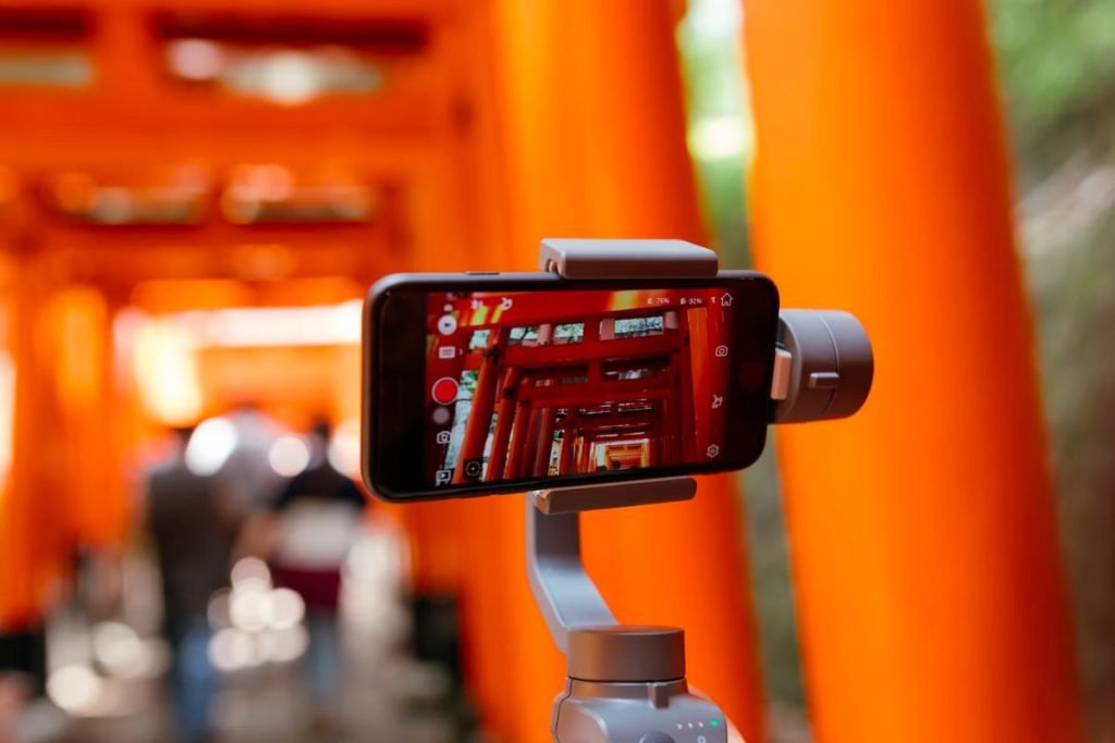 motorcycle touring videos - smartphone on tripod