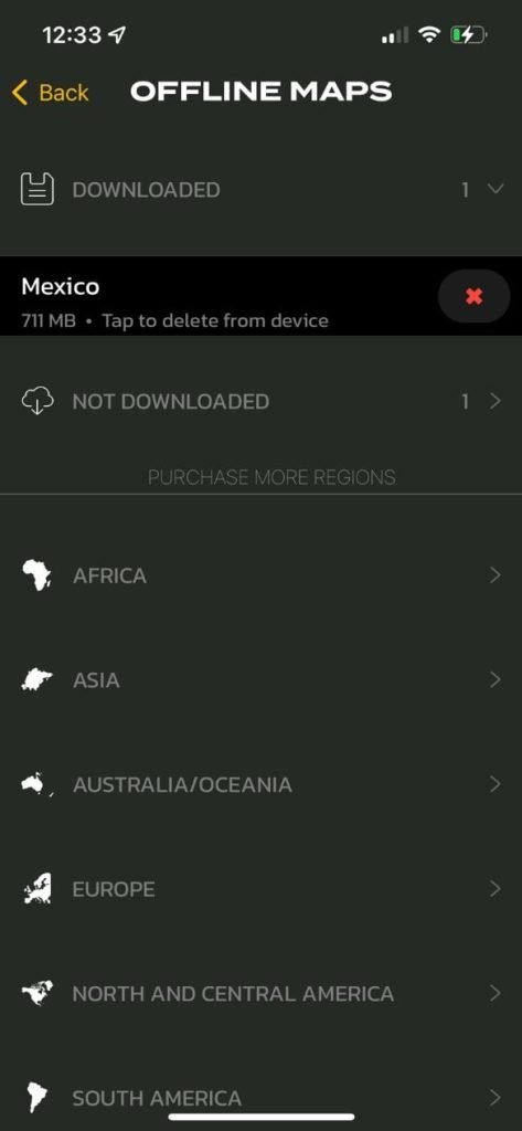 offline mapping