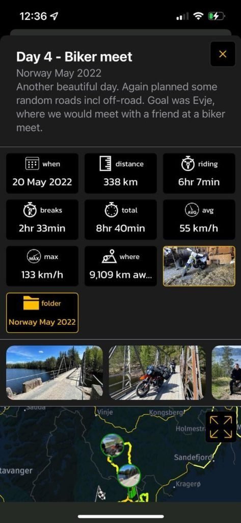 scenic motorcycle app route sharing